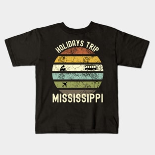 Holidays Trip To Mississippi, Family Trip To Mississippi, Road Trip to Mississippi, Family Reunion in Mississippi, Holidays in Mississippi, Kids T-Shirt